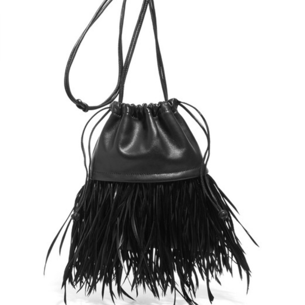 Alexander Wang Ryan Leather Feather Dustbag Pouch